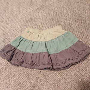 Skirt with under shorts. 3 shades of green. Corduroy.